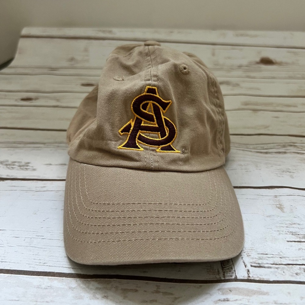 ASU Sun Devils Hat Captivating Headgear Tan Embroidered Adjustable OSFM